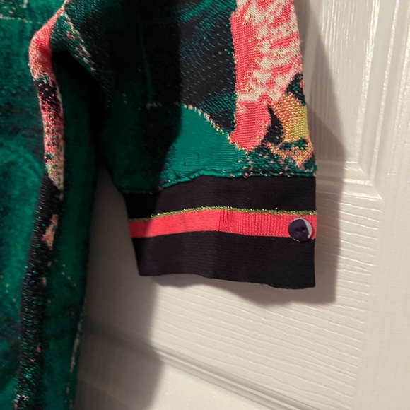 Anthropologie palm tree intarsia pullover size m - Picture 3 of 6
